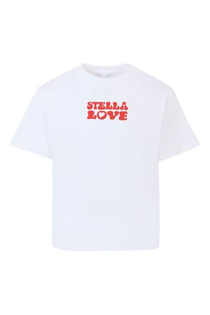 tshirt in cotone bianco STELLA McCARTNEY KIDS | TX8C11Z0434100